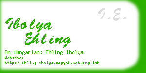 ibolya ehling business card